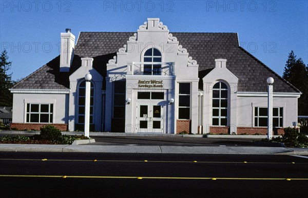 1980s United States -  Interwest Savings Bank, Front Street, Lynden, Washington 1987