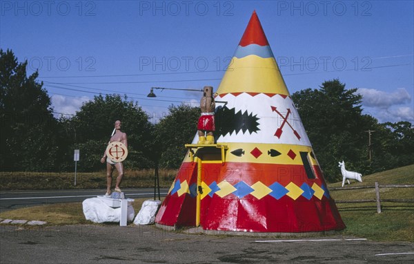 1990s America -   Big Indian Shop, Mohawk Trail, Route 2, Shelburne Falls, Massachusetts 1995