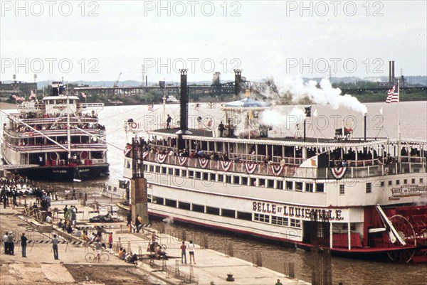 The "Belle Of Louisville" Docked At The "New" Louisville Waterfront On The Ohio River, May 1972