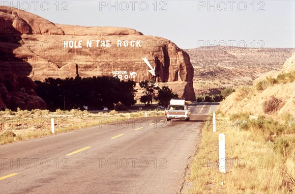 Sign for roadside curio shop, 05 1972