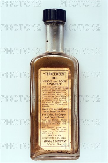 FDA History - Patent Medicines & Liniments "Terkeeween" Oil Nerve and Bone Liniment