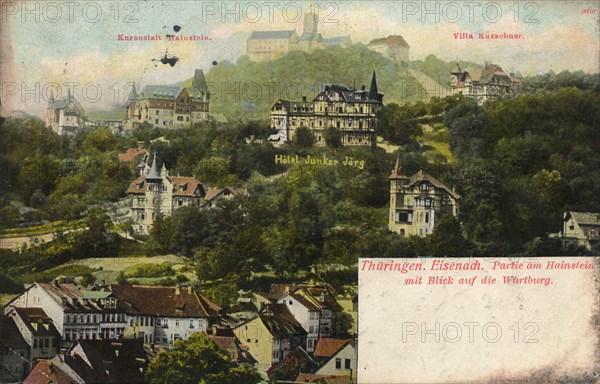 Eisenach avec le château de la Wartburg