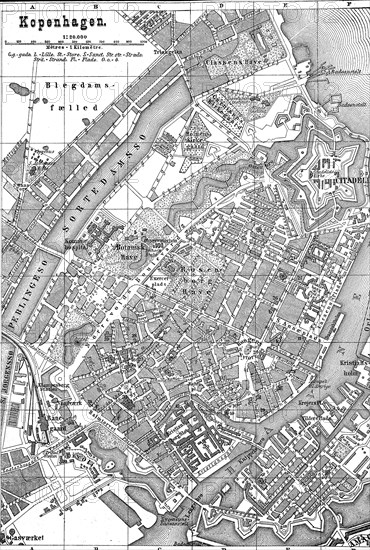 City map of Copenhagen