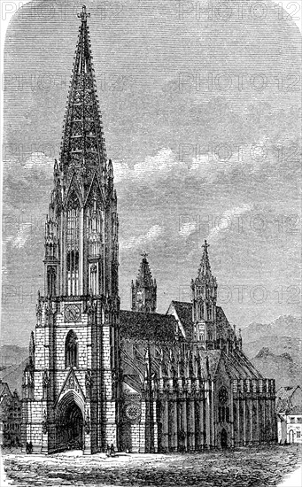 The cathedral in Freiburg in Baden Württemberg