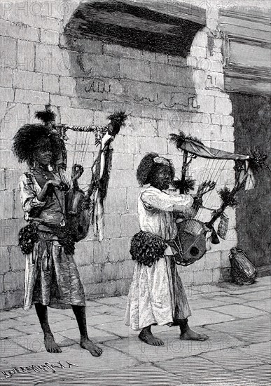 Beggar musicians in Cairo