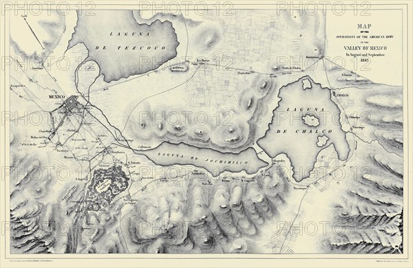 Mexican-American War Map of Operations