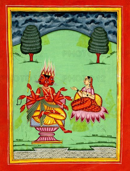 Agni and his consort