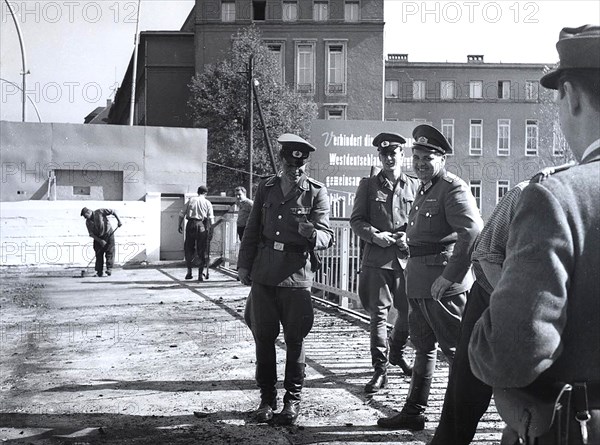 9/24/1964 - Guarded Street Workers at Sandkrug Bridge