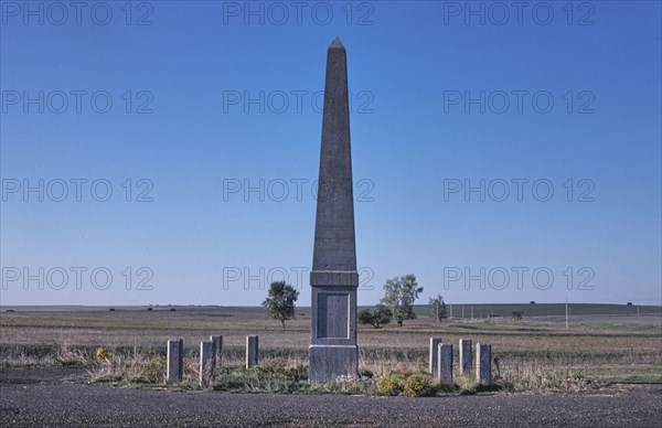 1980s America -   Sakakawea Monument, Route 1806, Mobridge, South Dakota 1987