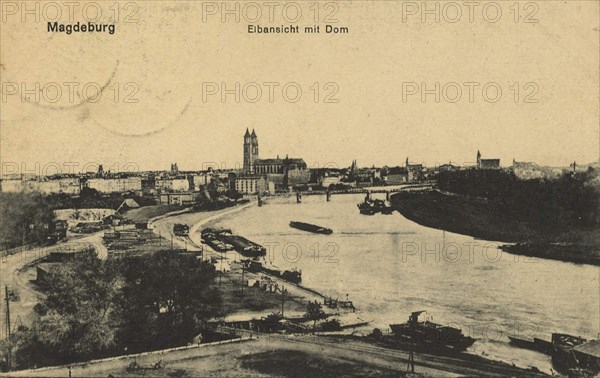 Elbe And Magdeburg Cathedral