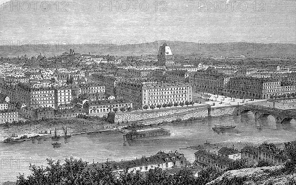 View Of Turin In Italy In 1865