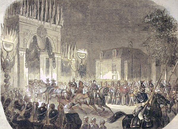 Arrival Of Queen Victoria Of England At St Cloud