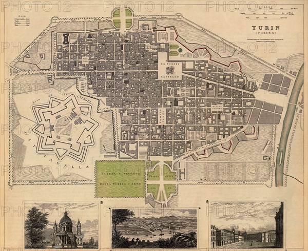 Map of Turin, Italy.