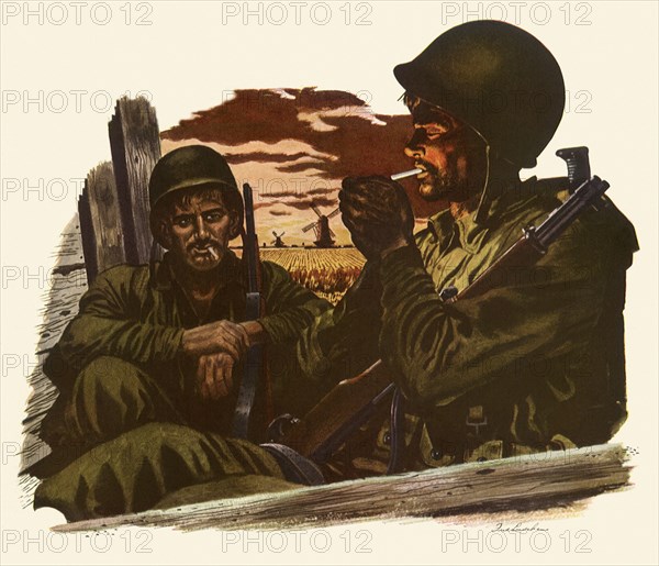 Soldiers have a Smoke Break.