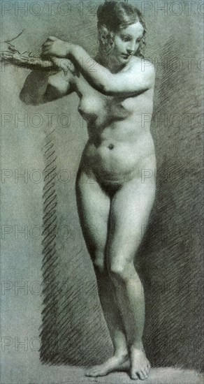 Study of a Standing Female Nude.