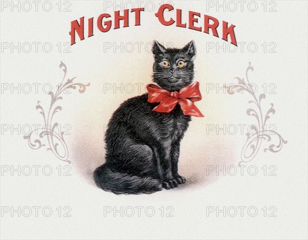 Night Clerk Cigar Label.