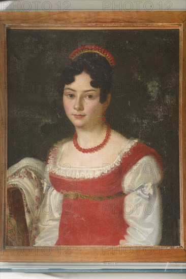 Portrait of Celeste Erard (wife of Gaspare Spontini). Casa Museo Gaspare Spontini. Maiolati Spontini. Marche. Italy