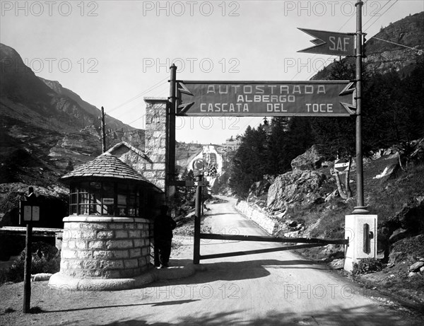 novara, chute d'eau du toce, 1930