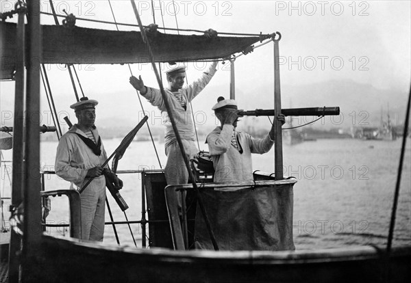 marine, marins français à bord de la patrie, 1911