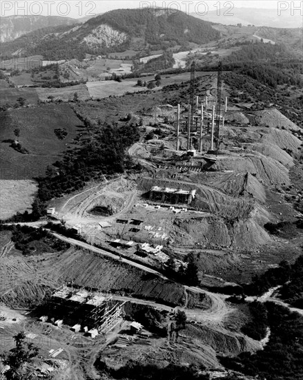 construction routière, viaduc de merizzano, 1959 autostrada del sole, 1959