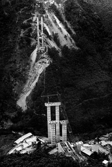 autoroute salerno-reggio, viaduc de sfalassà, 1968