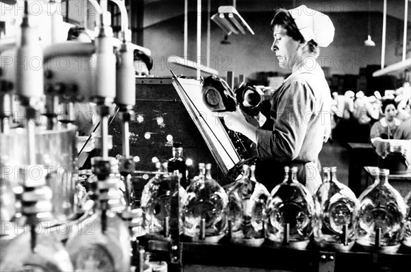 industrie des liqueurs, embouteillage de brandy, 1962