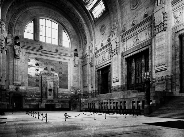 intérieur de la nouvelle gare centrale, 1931