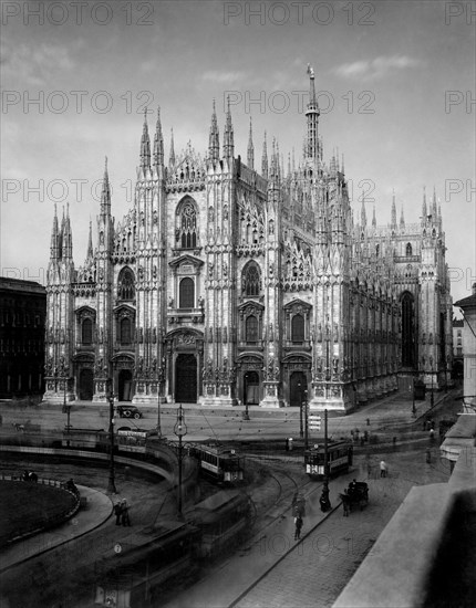 milan, cathédrale de milan, 1910 1920