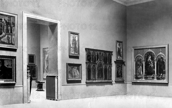 italie, milan, intérieur de la galerie de photos brera, 1910 1920