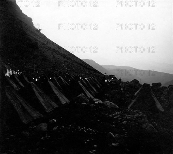 italie, abruzzes, camp de randonneurs tci, 1922