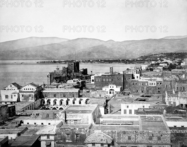 moyen-orient, liban, beyrouth, vue de la ville, 1910 1920