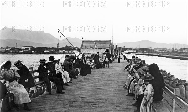 europe, italie, toscane, viareggio, retour de pêche, 1940