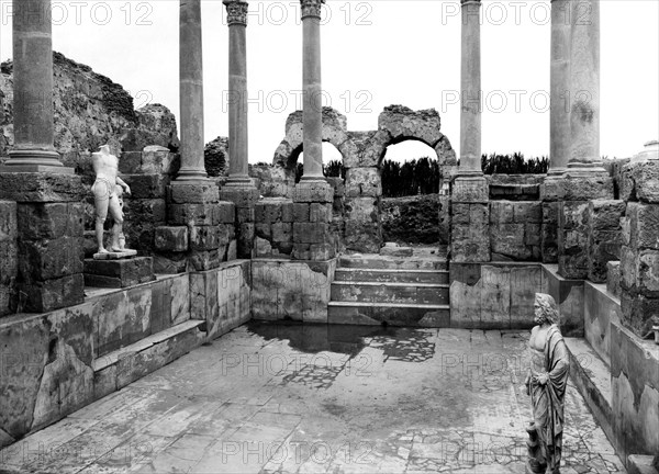 afrique, libye, laptis magna, ruines, 1910 1920