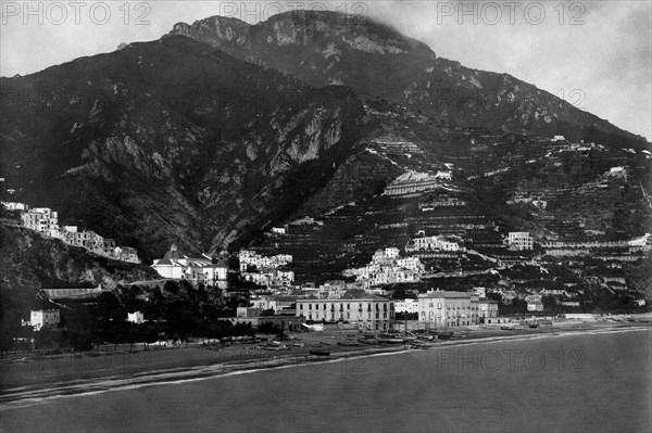 campanie, maiori, panorama, 1910 1920