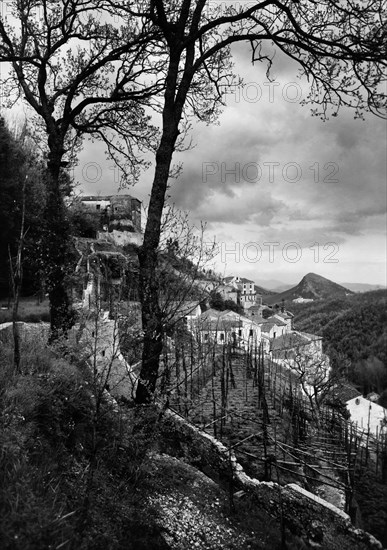 campanie, cava dei tirreni, vue de l'abbaye, 1920