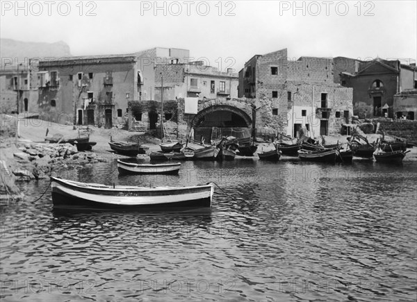 italie, sicile, palerme, le quartier arenella, 1910 1920