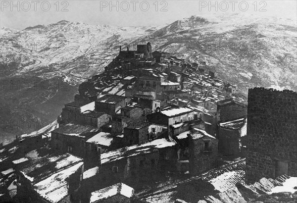 europe, italie, sicile, castel di lucio, vue du village, 1900 1910 ...