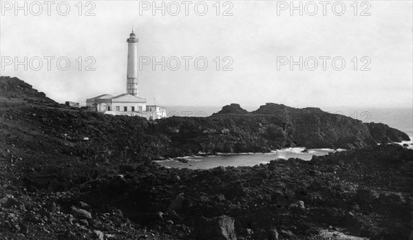 italie, sicile, ustica, le phare, 1910 1920