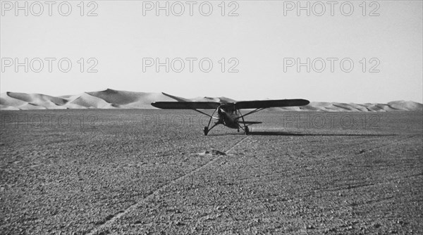 afrique, algérie, atterrissage à beni abbeis, 1930