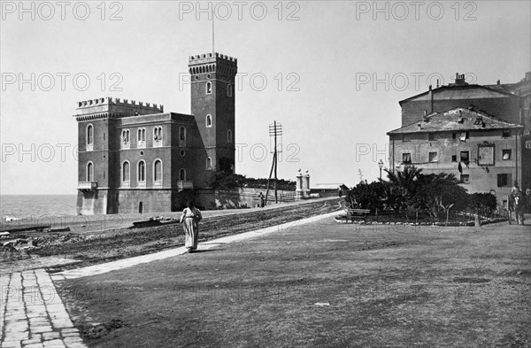 europe, italie, ligurie, pegli, vue, 1900 1910