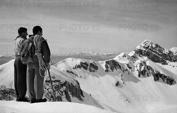 europe, italie, abruzzes, gran sasso, pizzo cefalone, 1930