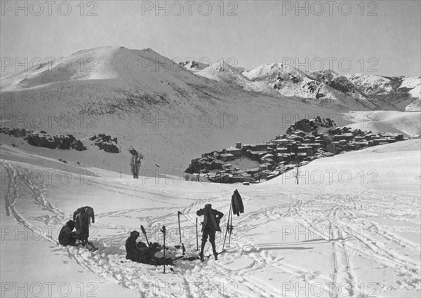 europe, italie, abruzzes, ovindoli, monte magnola, 1914