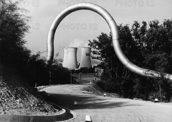 centrale géothermique de Larderello, pomarance, toscane, italie 1963