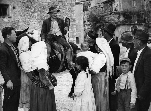 chasseur, longano, molise, italie, 1955