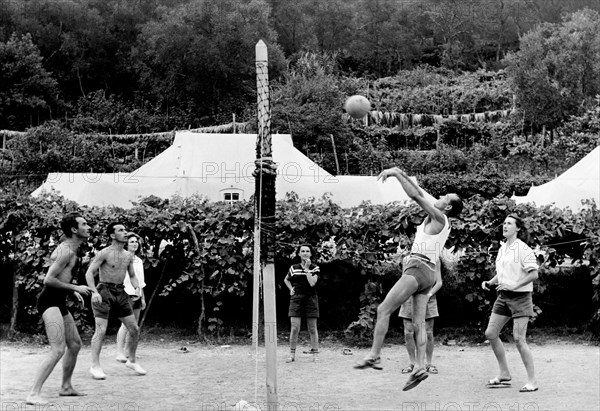 italie, lerici, camping, 1951