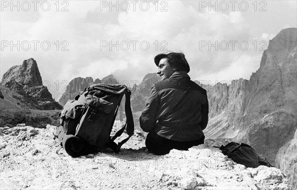 randonneur au col du prince, 1953