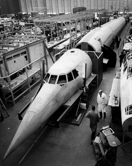 Wooden model of the concorde. 1963