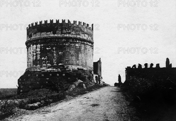 Tomb of Caecilia Metella. rome 1910