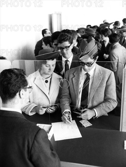 Italy. Rome. enrollment in medical exams at the università cattolica del sacro cuore. 1960