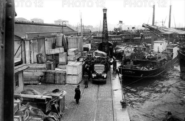 Turkey. a dock in Istanbul. 1951